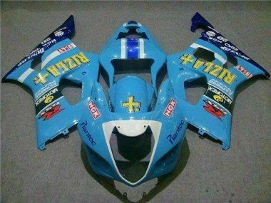 Best 2003-2004 Blue Suzuki GSXR 1000 Bike Fairing Kit
