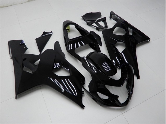 Best 2004-2005 Glossy Black Suzuki GSXR 600/750 Bike Fairing Kit