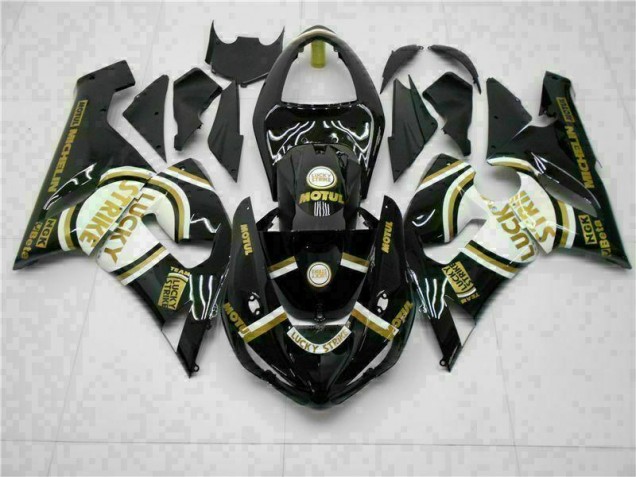 Best 2005-2006 Black Kawasaki ZX6R Motorcylce Fairings