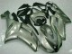 Best 2007-2008 Silver Kawasaki ZX6R Motorcycle Fairings Kits