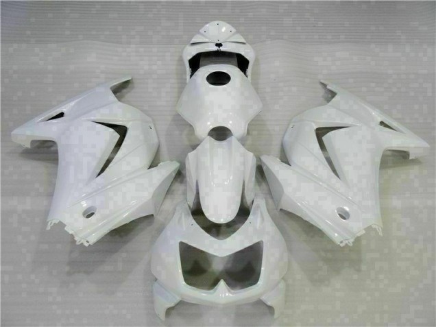 Best 2008-2012 White Kawasaki EX250 Motorcycle Replacement Fairings