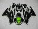 Best 2009-2012 Black Green Kawasaki ZX6R Moto Fairings