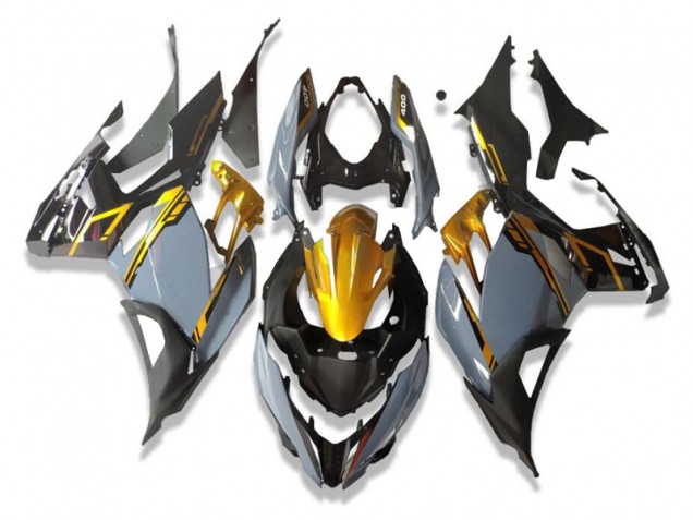 Best 2018-2023 Grey Black Kawasaki EX400 Motorbike Fairing Kits