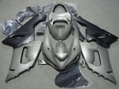 Best 2005-2006 Grey Black Kawasaki ZX6R Motorcycle Bodywork