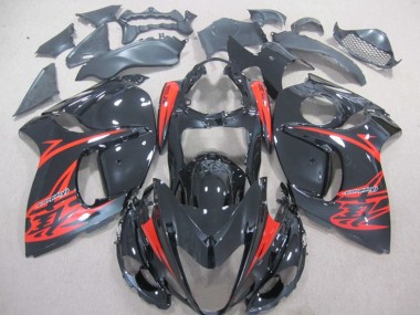 Best 2008-2019 Black Red Suzuki GSXR1300 Hayabusa Motorcycle Bodywork